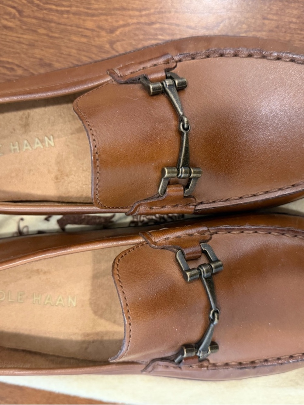 Cole Haan Men's Tan Leather Bit Loafers size 8